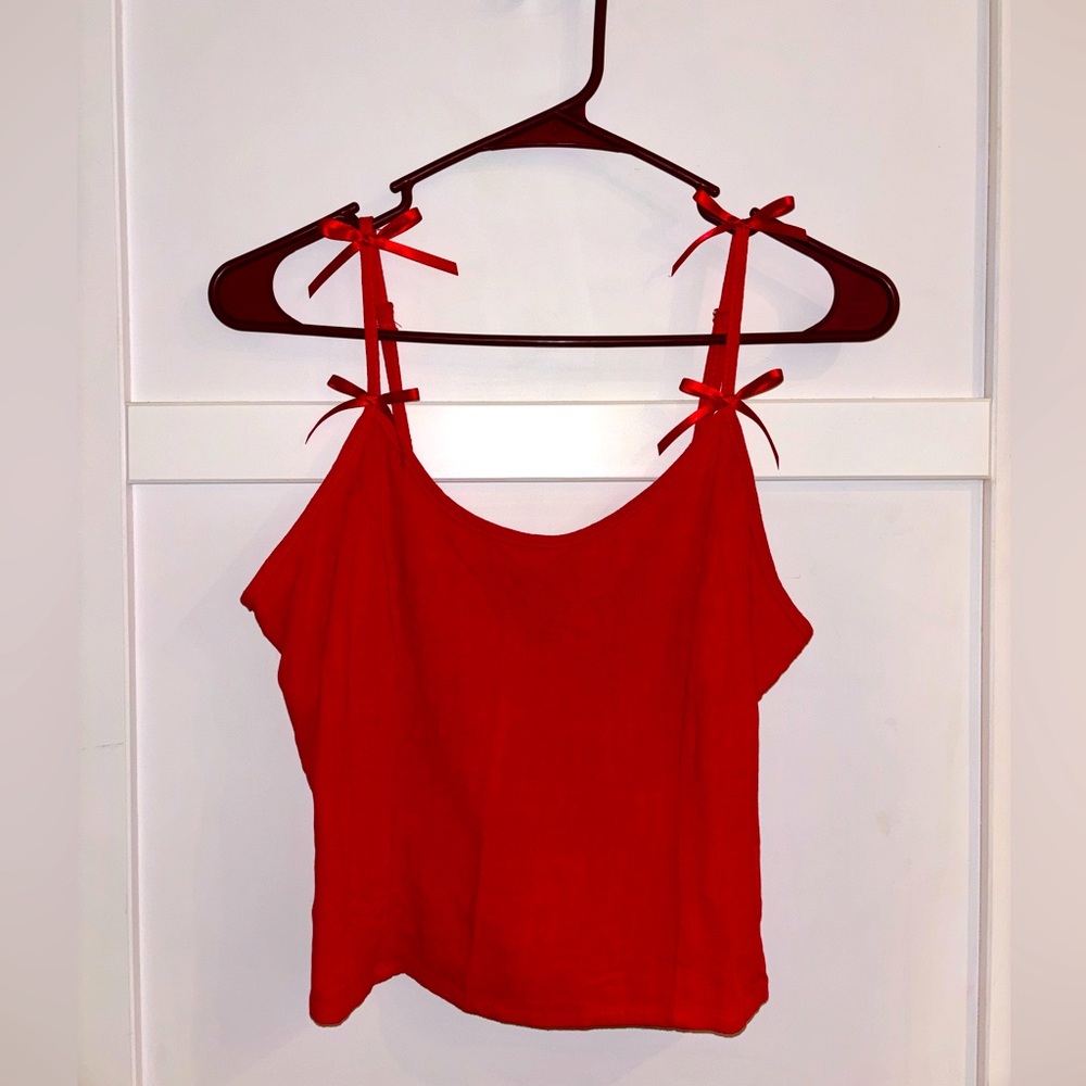 Sienna Sky Red Tank Top With Bows